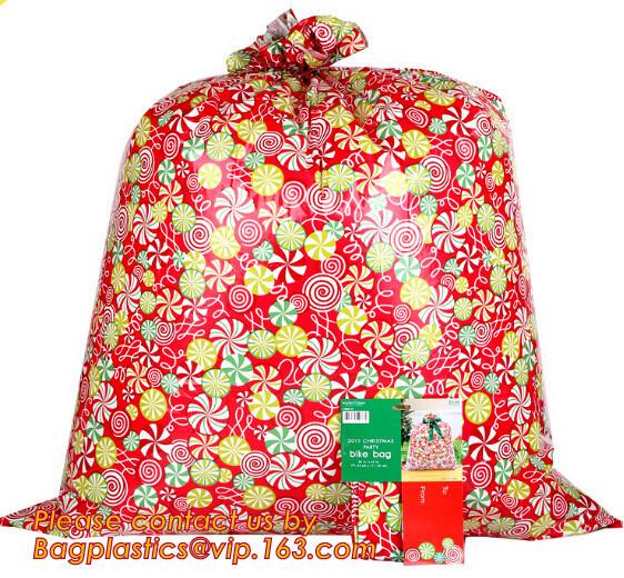 HDPE/LDPE plastic gift bag, fashion PE BIKE GIFT BAG FOR CHRISTMAS, christmas