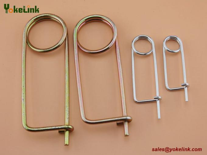 Spring Wire Coiled Tension Safety Pin, Diaper Pin Zinc Finish Safety Pin Wire