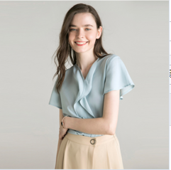 Women White & Blue Striped Blouse