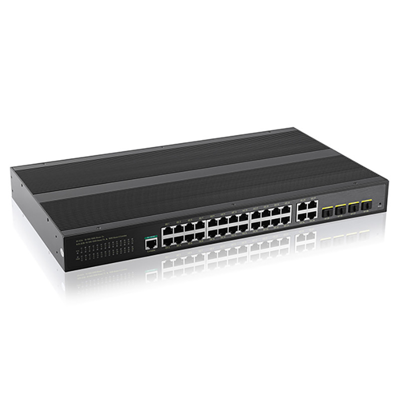 24 Gigabit Industrial Managed POE Switch With 4 SFP Slot Port