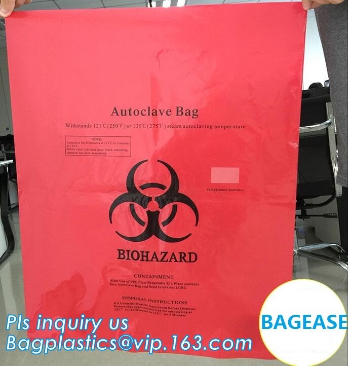 8-10 Gallon Medical Waste Trash Bags Compostable Biohazard Waste Bags Infectious Waste Basure Infecciosa Bags, bagplasti