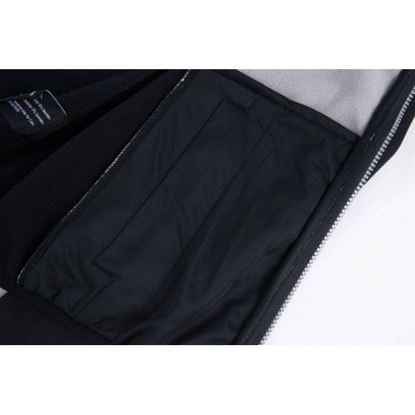 Fleece Lining Zip Up Hoodies Hooded Shell Jacket Zip Pockets