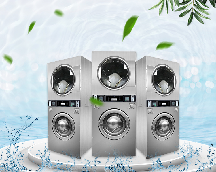 Coin Operated Washer Dryer Machine with Dry Washing Function 820x910x2000mm Size