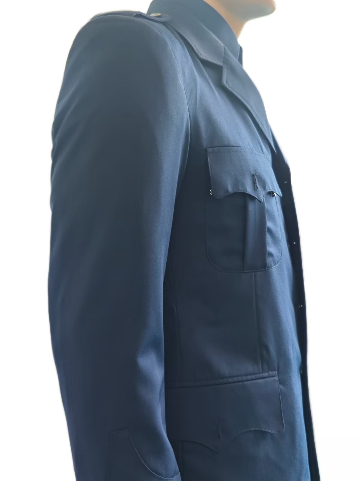 Navy Blue 45 Wool 55 Polyester Military Uniform Winter Long Sleeve Ceremonial Dress