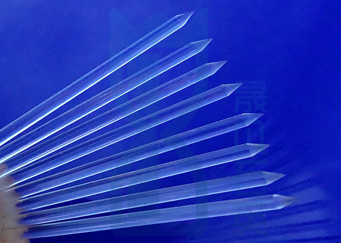 End Clear Fused Quartz Rod Cone Shape For Heating