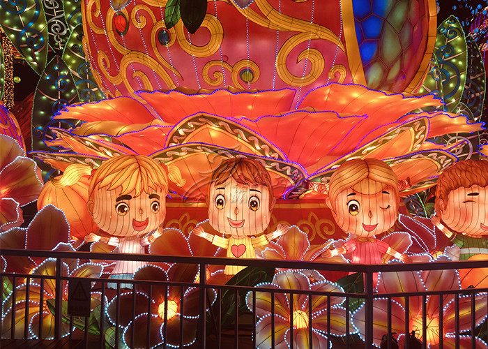 Hanging Fabric Chinese New Year Lanterns Festival Decoration Outdoor Red