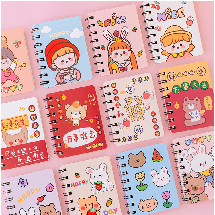 Fashion Eco A7 Friendly Animal Custom Mini Kawaii Kids Cute Spiral Notebook for Gift