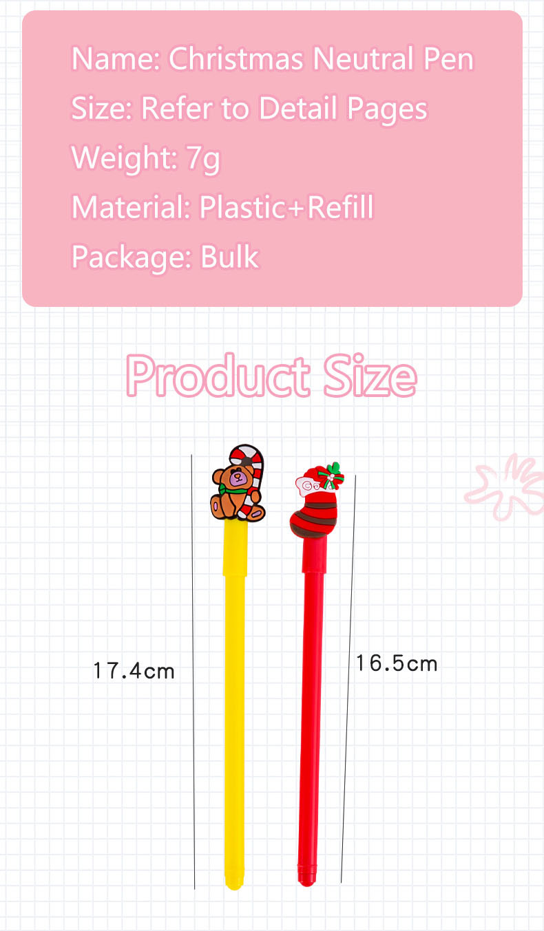 Christmas Series Neutral Pen 0.5mm Black Water based Cartoon Gift Gel Pen