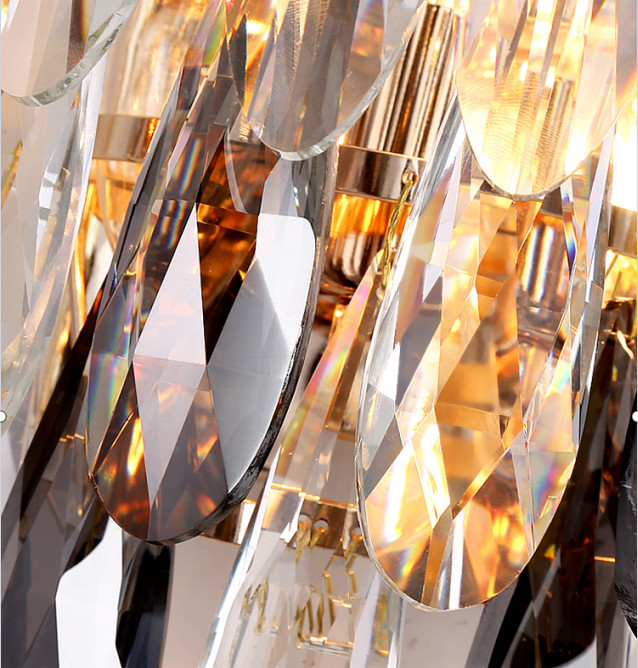 22*28cm Contemporary Glass Wall Sconces K9 Crystal Led Wall Lights