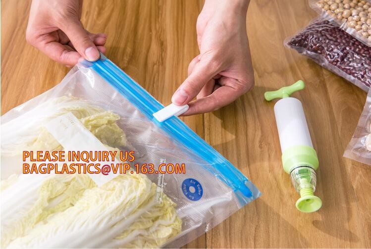 vacuum sealer storage bag Heat seal laminated transparent vacuum plastic food packing bags for sausage, BAGPLASTICS. BAG