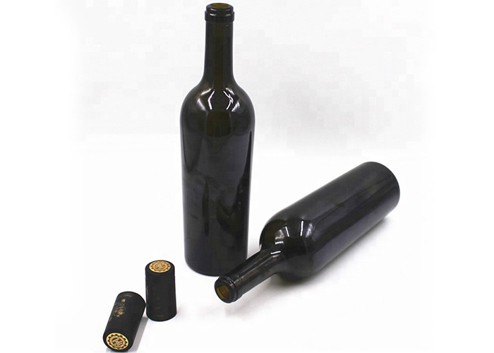Antique 750ml Screw Top Glass Wine Bottles Round Shape CE Certification