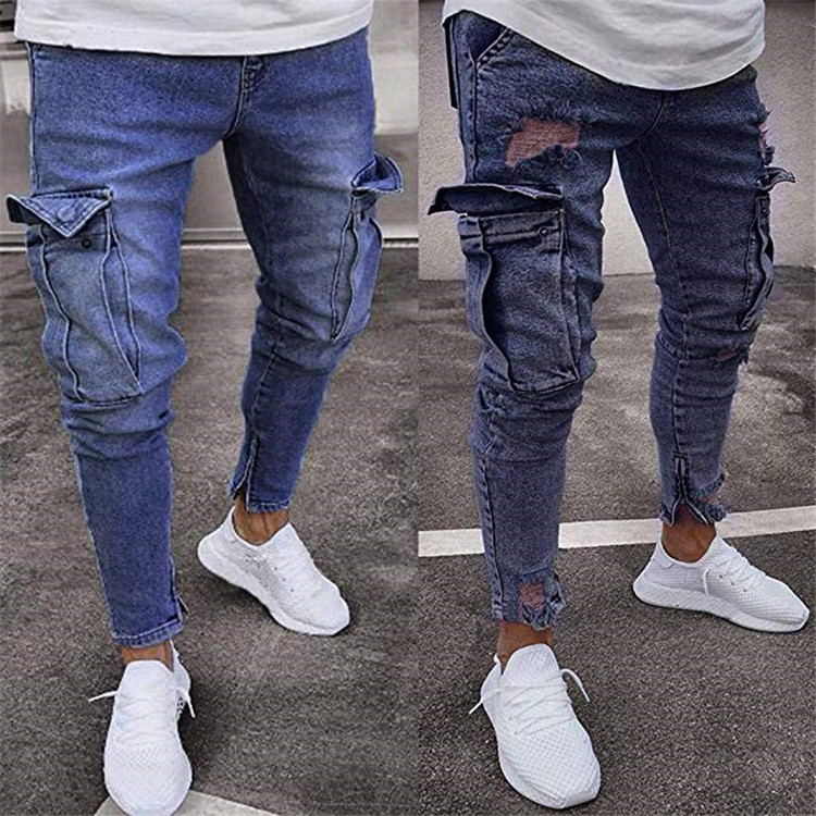 Clothing High Quality Denim Cargo Pants Men Latest Design Denim Jeans Pants