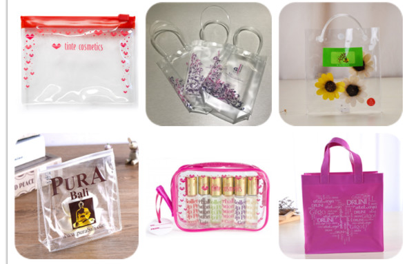 Non Woven PVC Packing Bag , PVC Zipper Bag Logo Printing For Promotion
