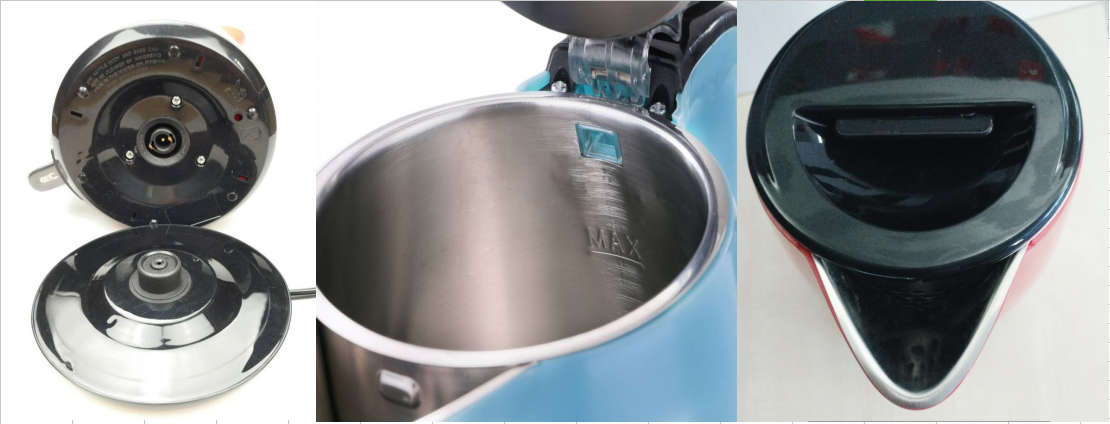 Fashionable Black Water Boiling Kettle Waterproof With Double Chips Controller