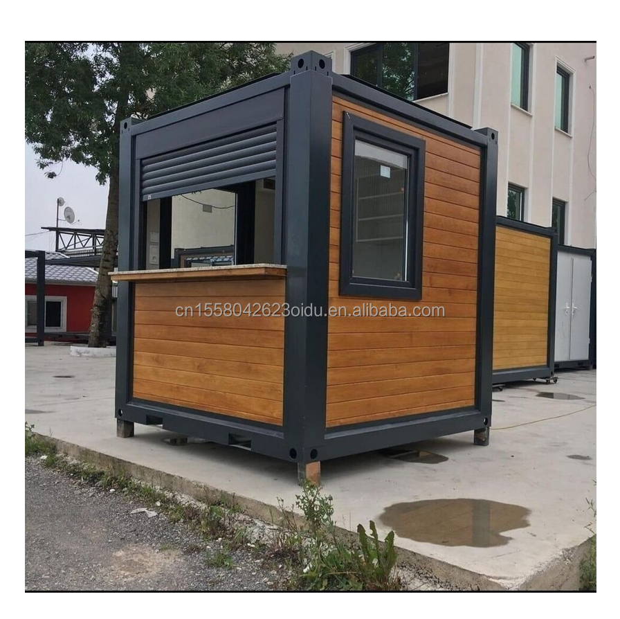 Sandwich Panel Door Container Houses 40ft Two Bedroom for Glass Door Living Accommodation