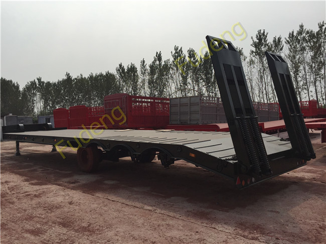 FUWA / BPW Axle Low Bed Semi Trailer High Tensile Steel Q345B Material