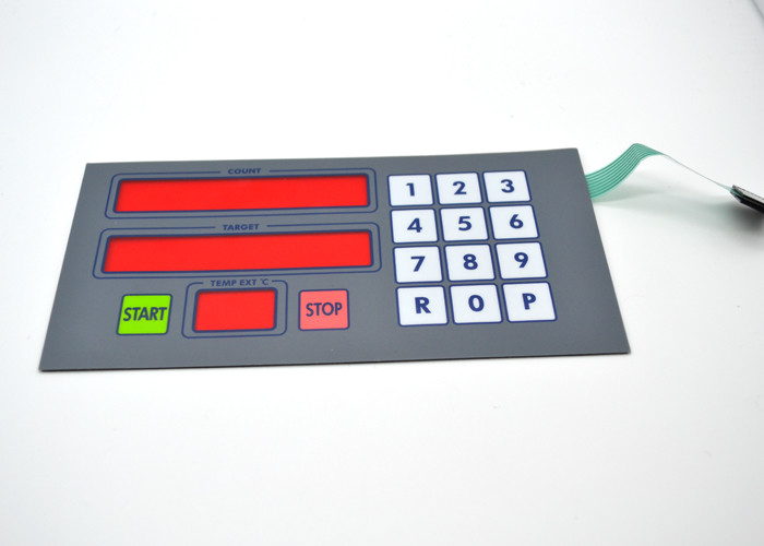 Push Button Metal Dome Membrane Switch With Colored Transparent Window