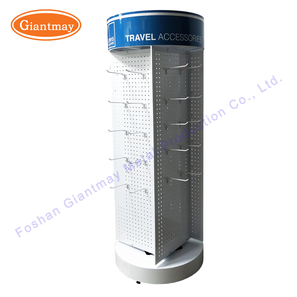 Jewelry Floor Standing Hooks Light Rotating Display Stand
