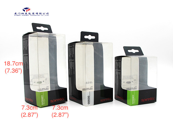 UV Printing Plastic Retail Packaging Boxes With Hang Strip Convenient To Display