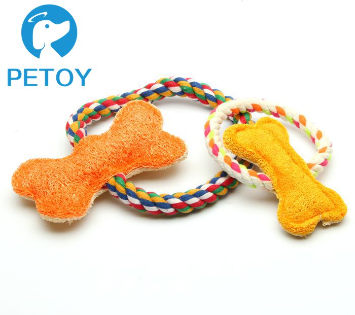 Commercial Multicolor Interactive Dog Chew Rope Bone Shape OEM Service