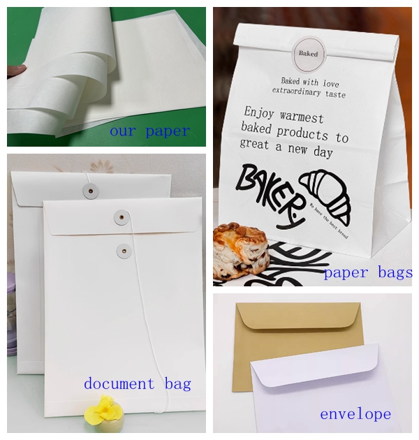 90gsm 100gsm White Virgin Kraft Paper For Envelopes 60cm 86cm Roll Width 