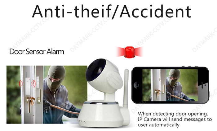 Wireless 2 way audio motion detection alarm push video ip camera