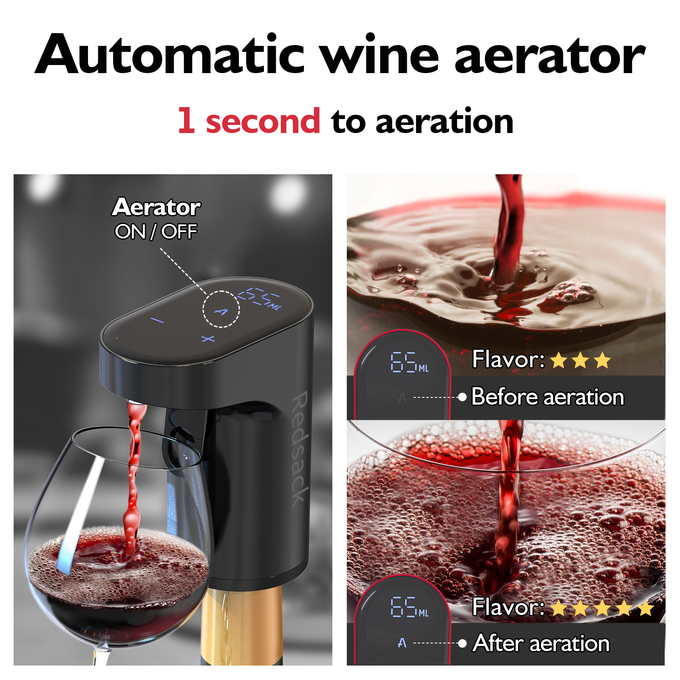 Smart Wine Dispenser ABS Food Grade Silicone PP Material 1200mah Battery Capacity