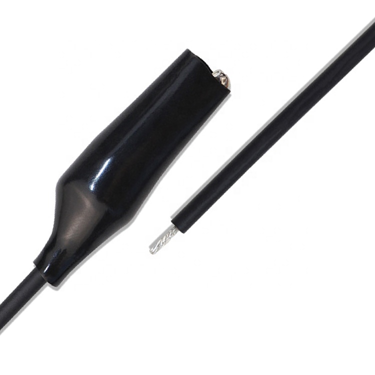 Black Red Single Alligator Clip Test Power Cable