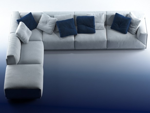 Customized Nordic fabric sofa small family modern simple living room three person apartment