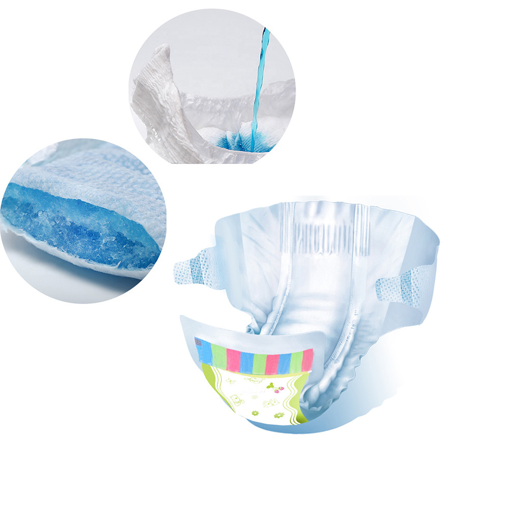 Wet Indicator 480ml Newborn Baby Diapers Absorbent Layer Soft Non Woven