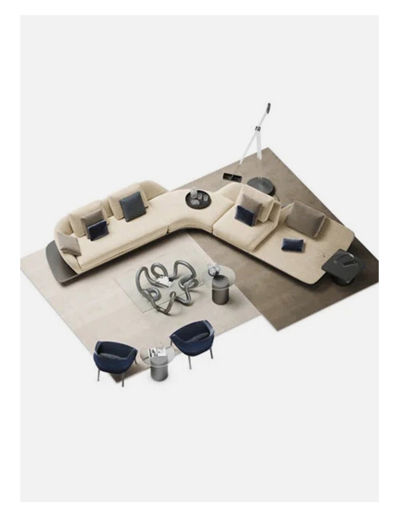 Hotel Guests Corner Sofa Sales Office Reception Area L-Shaped Negotiation sofa