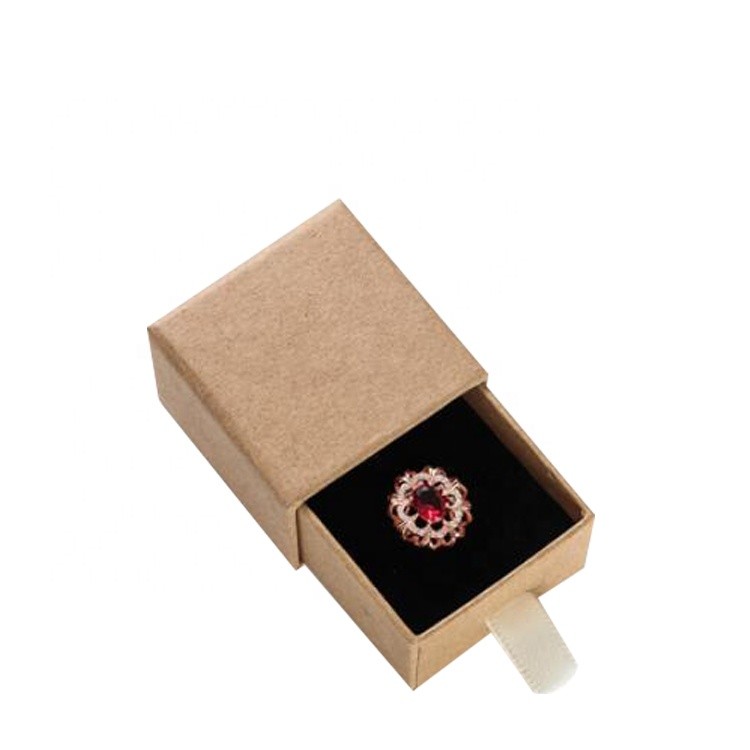 Small Simple Black Jewelry Packaging Box For Earrings