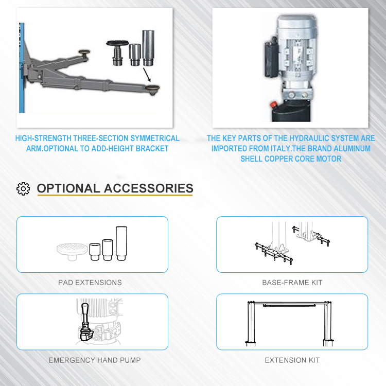 High Quality 4.5t Capacity Automobile Elevator Two Post Car Lift