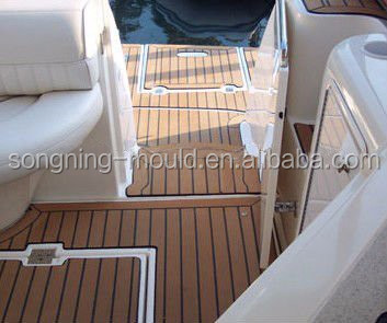 Outdoor Synthetic Teak Wood Floor for Boat Resistant to Sea Water Corrosion and Wear