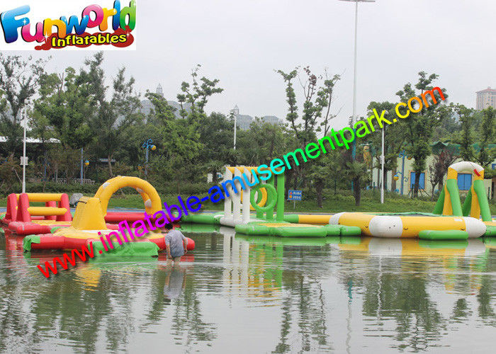 Tarpaulin Inflatable Water Toys Floating Water Park With Air Pump
