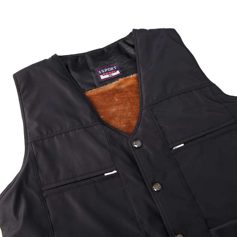 Winter Cold Weather Vest Retro Male Hunting Sleeveless Knitted Streetwear Vest