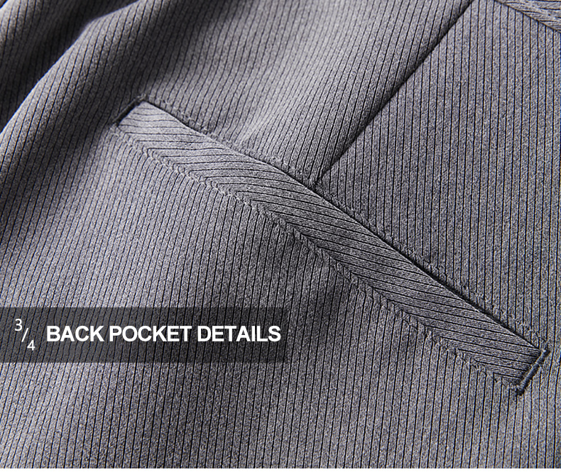 Weaving method woven Men's grade Gray Drape Cropped Pants for Business Casual Suit