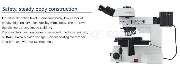 Compound Light Metallurgical Optical Microscope With High Eyepoint Plan Eyepiece PL10X/22