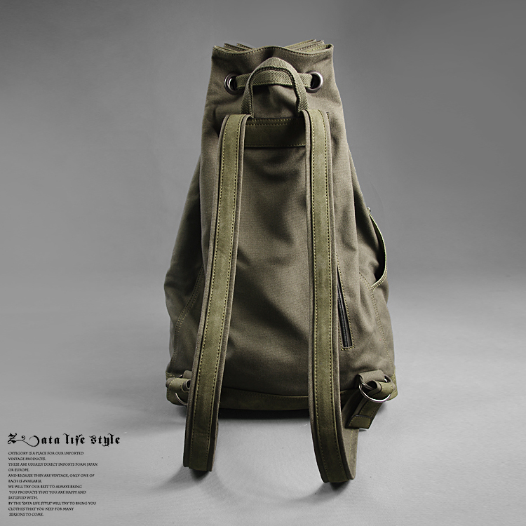 Environmentally Friendly Waterproof Drawstring Bag Army green Medium Size