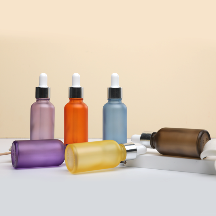 Custom 15ml 30ml 50ml 100ml Serum Dropper Bottles OEM Purple Painting