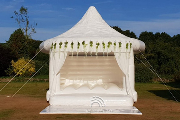 White Bouncy Castle For Wedding Engagement Party Corporate Event & Kids Birthday