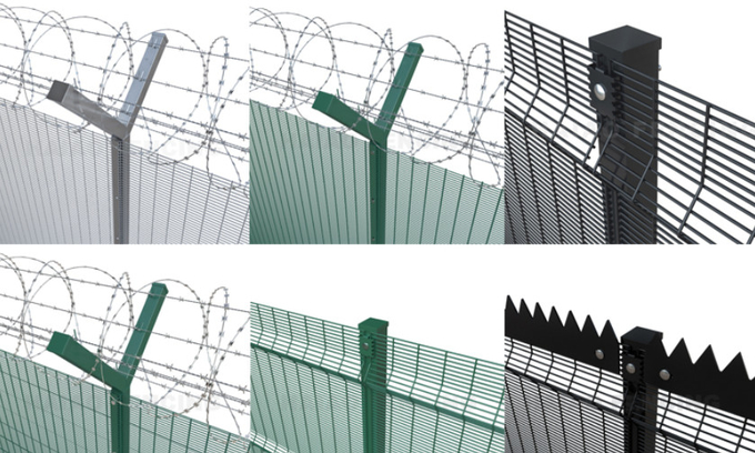 Galvanized Steel 358 Security Fencing Anti-Climb Clamp Panel Fixing