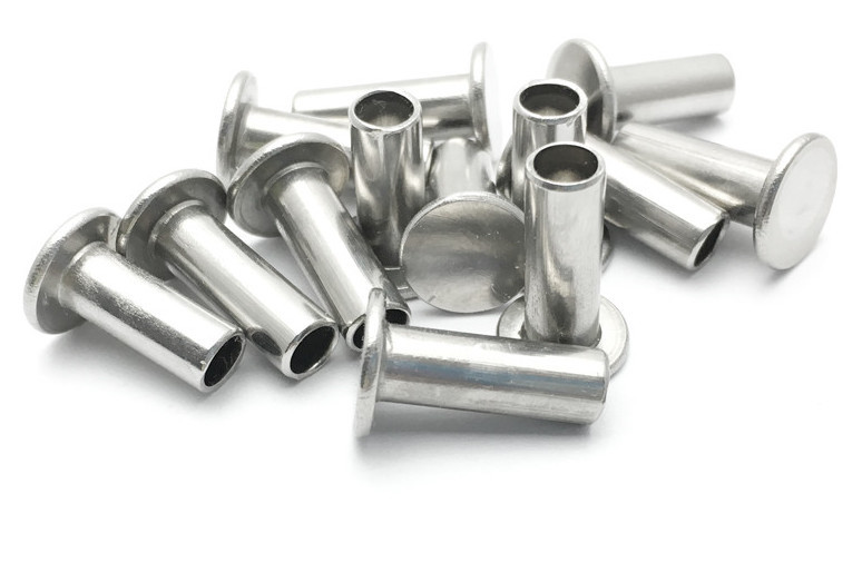 Countersunk Flat Head Stainless Steel Semi Tubular Rivet , Flush Mount Head Rivet