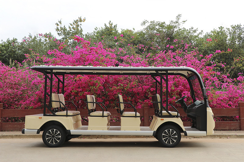 7.5KW Trojan Battery Sightseeing Electric Bus For Tourist Area 11 Passenger