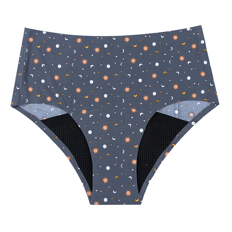 Leakproof High Waist Period Panties For Teens Seamless Menstrual Panties 4 Layers 6 Colors