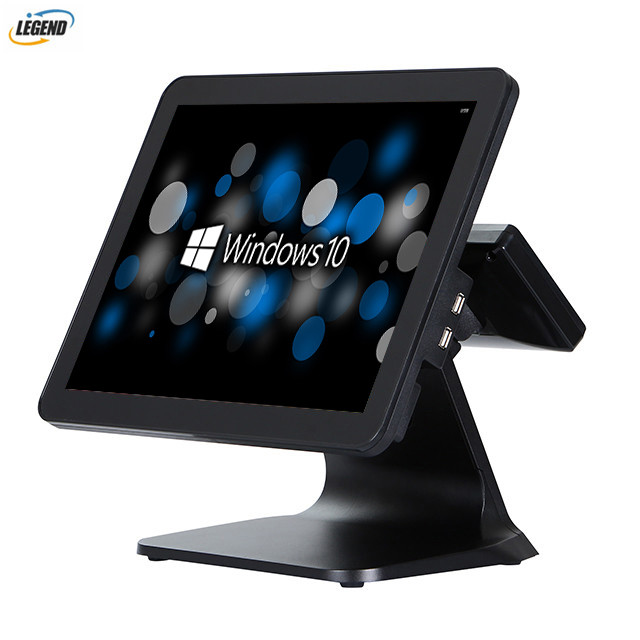 Cash Pos Machine 15 Inch Touch Screen 2*20 VFD Intel Cerelon I5 CPU For Restaurant