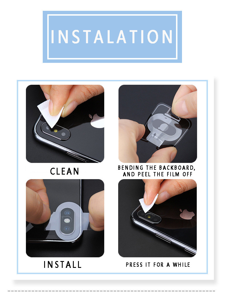 for iPhone XSmax XR XS X Mobile Camera Lens Protector Tempered Glass HD Anti-Fingerprints Anti-ScratchCamera Protector