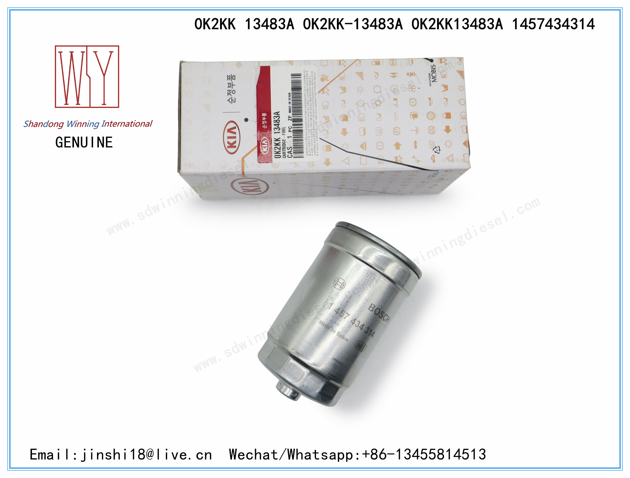 HYUNDAI AND KIA GENUINE AND NEW FUEL FILTER 0K2KK 13483A 0K2KK-13483A 0K2KK13483A 1457434314