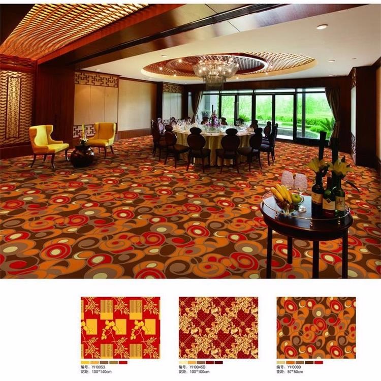 Oriental Nylon Plush Carpet Unique Patchwork Pattern Jacquard Style