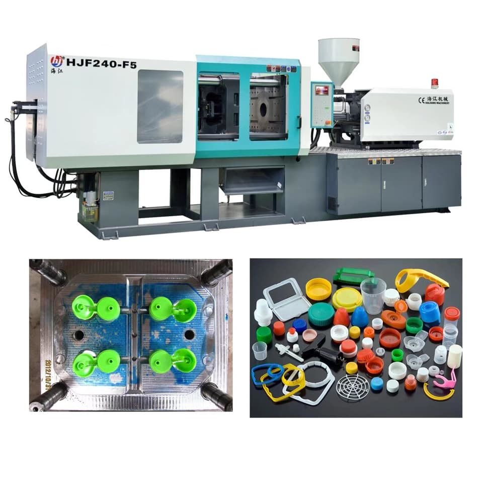 High Speed HJF240t Plastic Horizontal Injection Molding Machine Bottle Caps Making